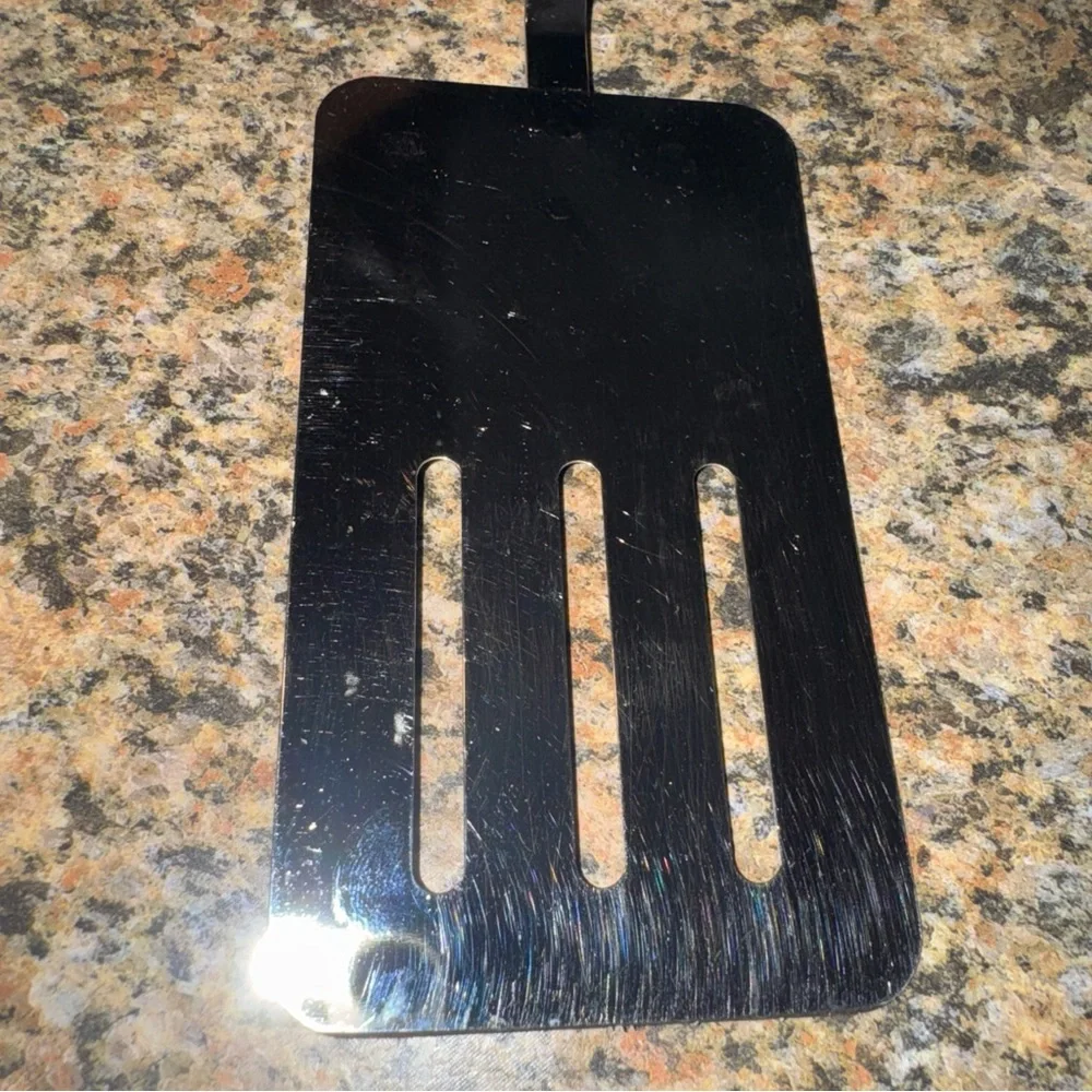 Vintage Ekco Stainless Steel Slotted Flipper Turner Spatula kitchen utensil USA